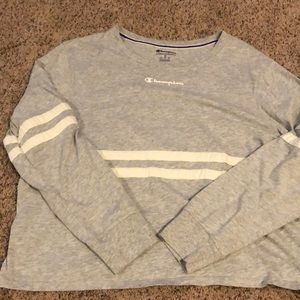 Champion cropped long sleeve. Gray